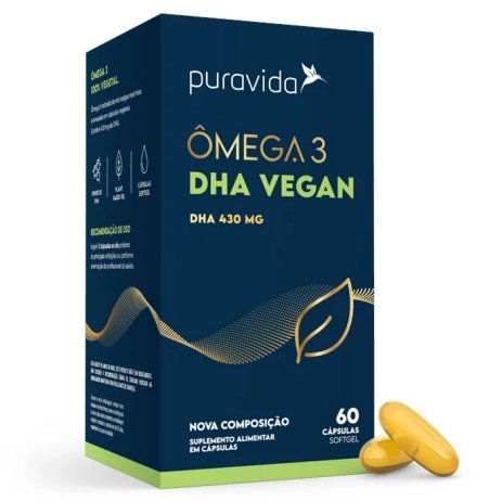 OMEGA 3 DHA VEGAN 60cps - Imagem 1
